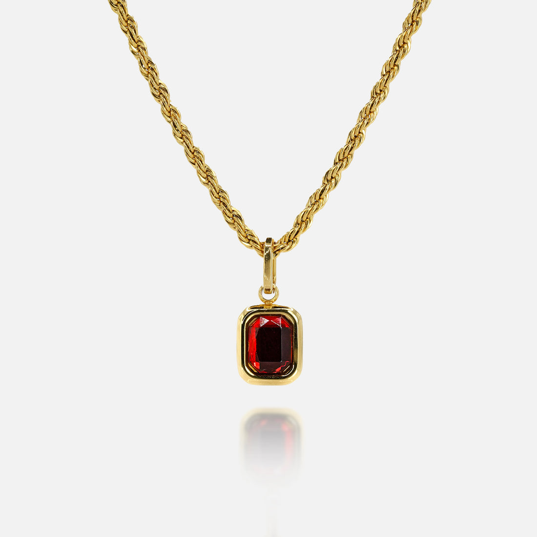 Ruby Flame Gemstone Gold