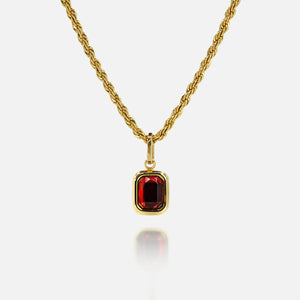 Ruby Flame Gemstone Gold