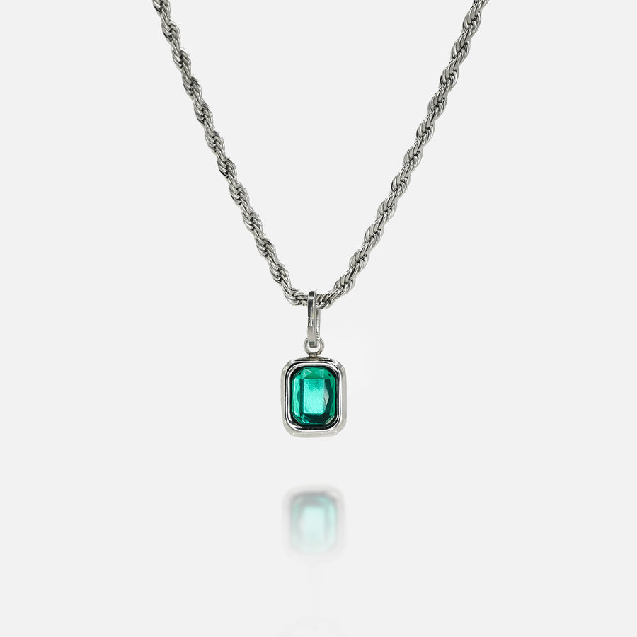 Lucky Emerald Gemstone Silver